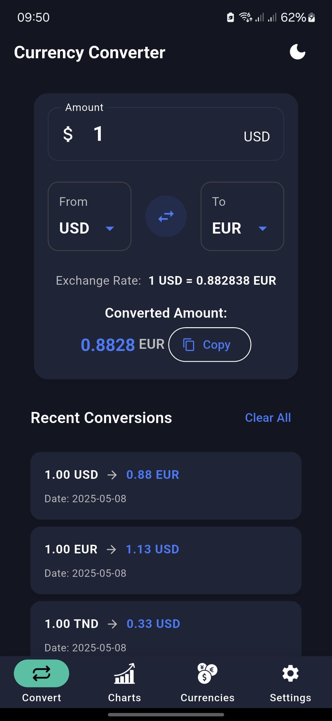 CurrEx App Screenshot