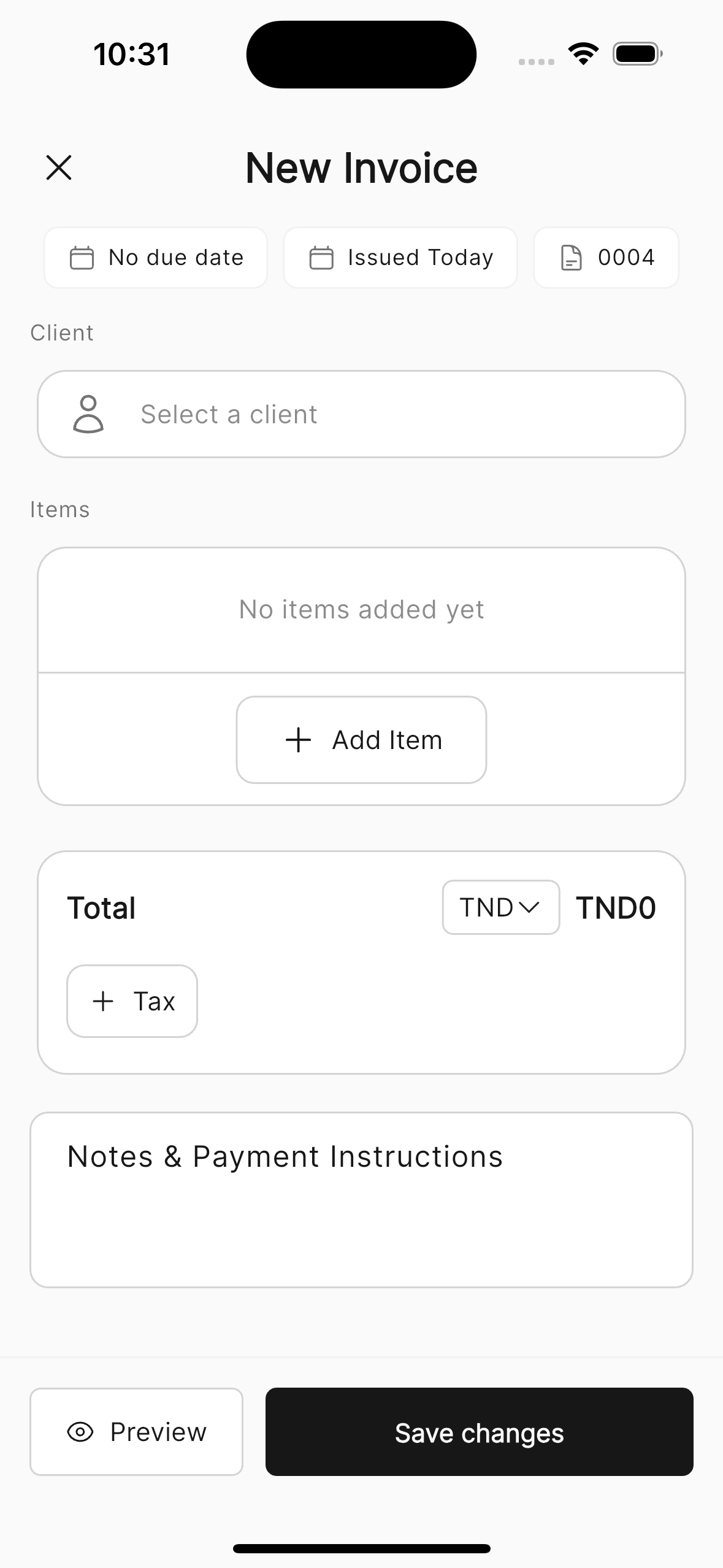 Invoice Maker new invoice - Create Invoice
